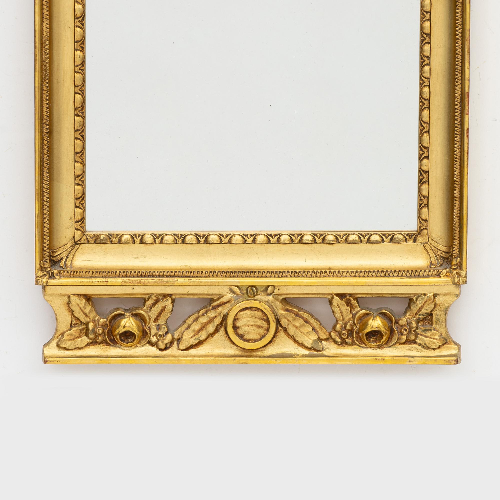 A Gustavian style mirror, Glas & Trä, Hovmantorp, mid-20th Century.