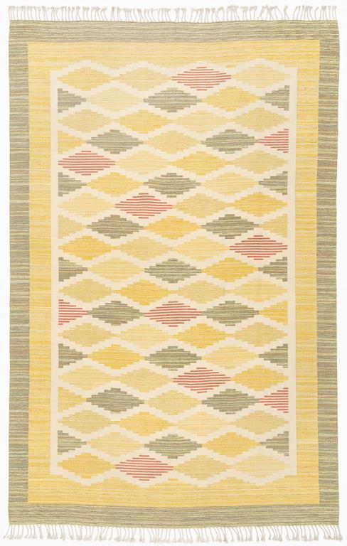 A carpet, flat weave, ca 380 x 247 cm.