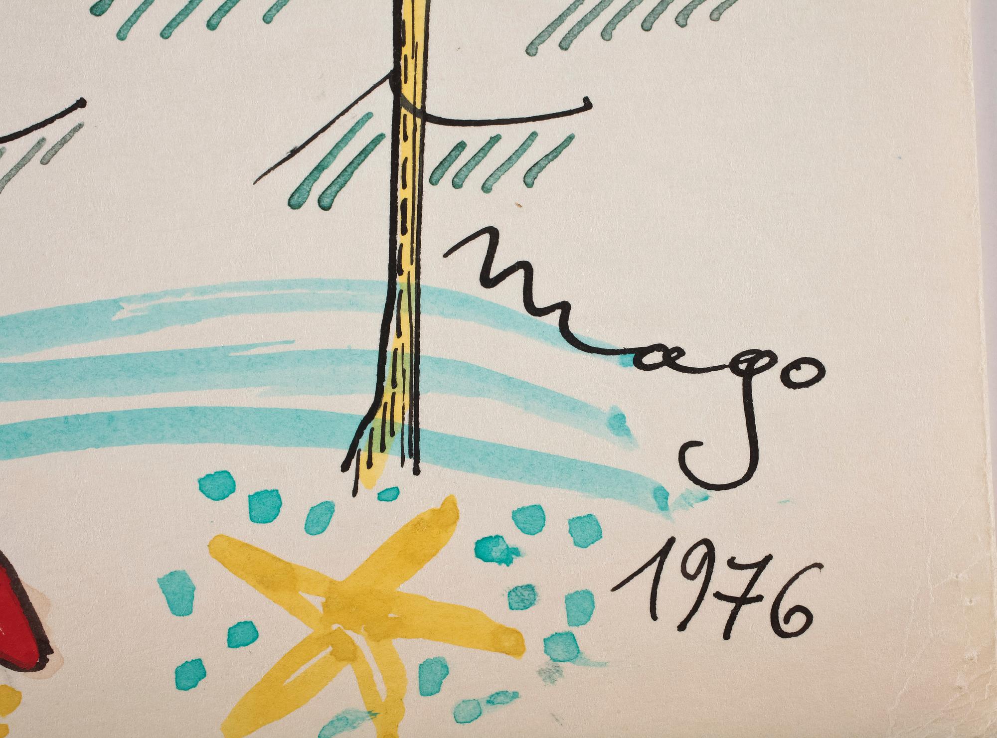 MAX GOLDSTEIN, kostymteckningar, 8 st, sign o dat 1976.