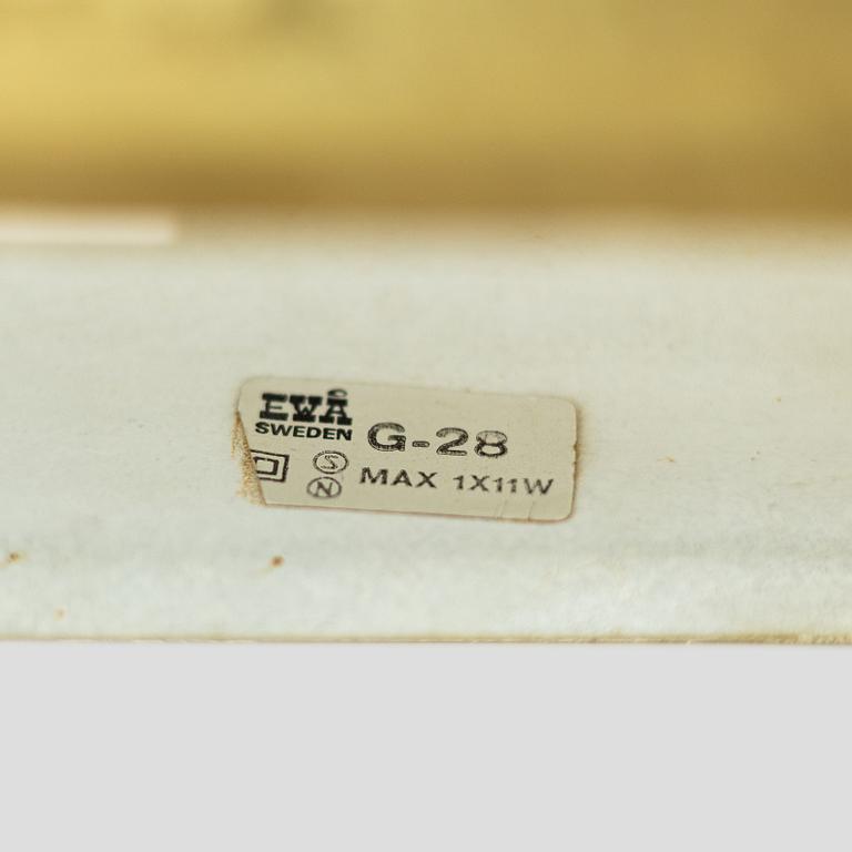 A pair of brass 'G-28' EWÅ floor lamps, late 1900's.