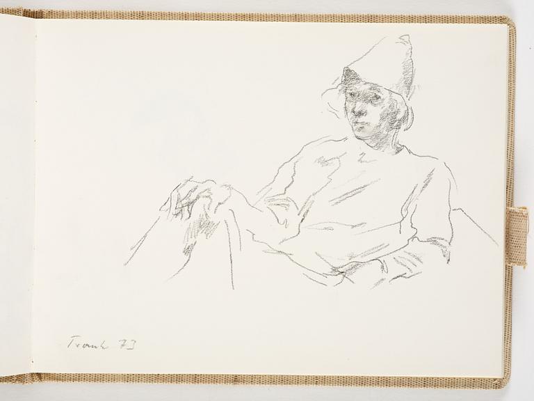 Lotte Laserstein, 4 skissböcker med blyertsteckningar.