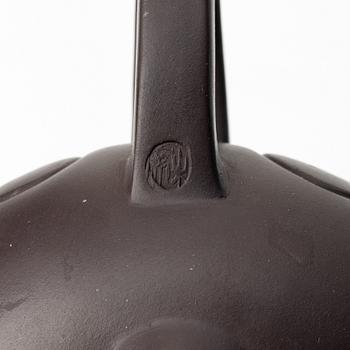 A group of four Chinese brown yixing teapots, 1980/90s.