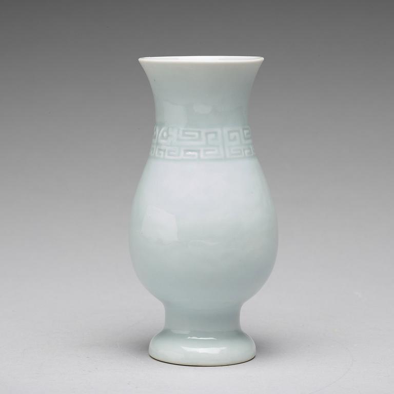 A claire de lune glazed vase, presumably 19th Century.