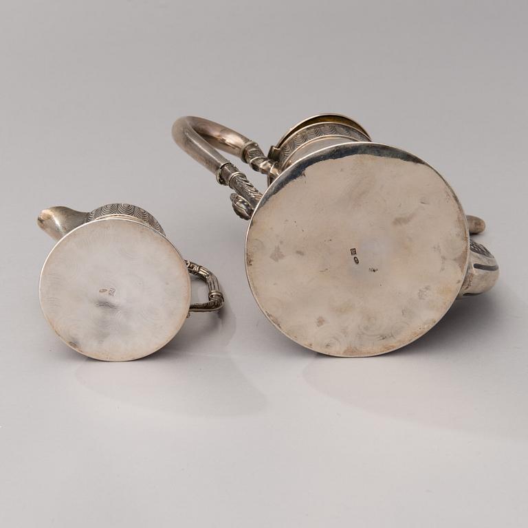 KAFFESERVIS 4 DELAR, silver, Vasily Agafonov Moskva  1908-17.