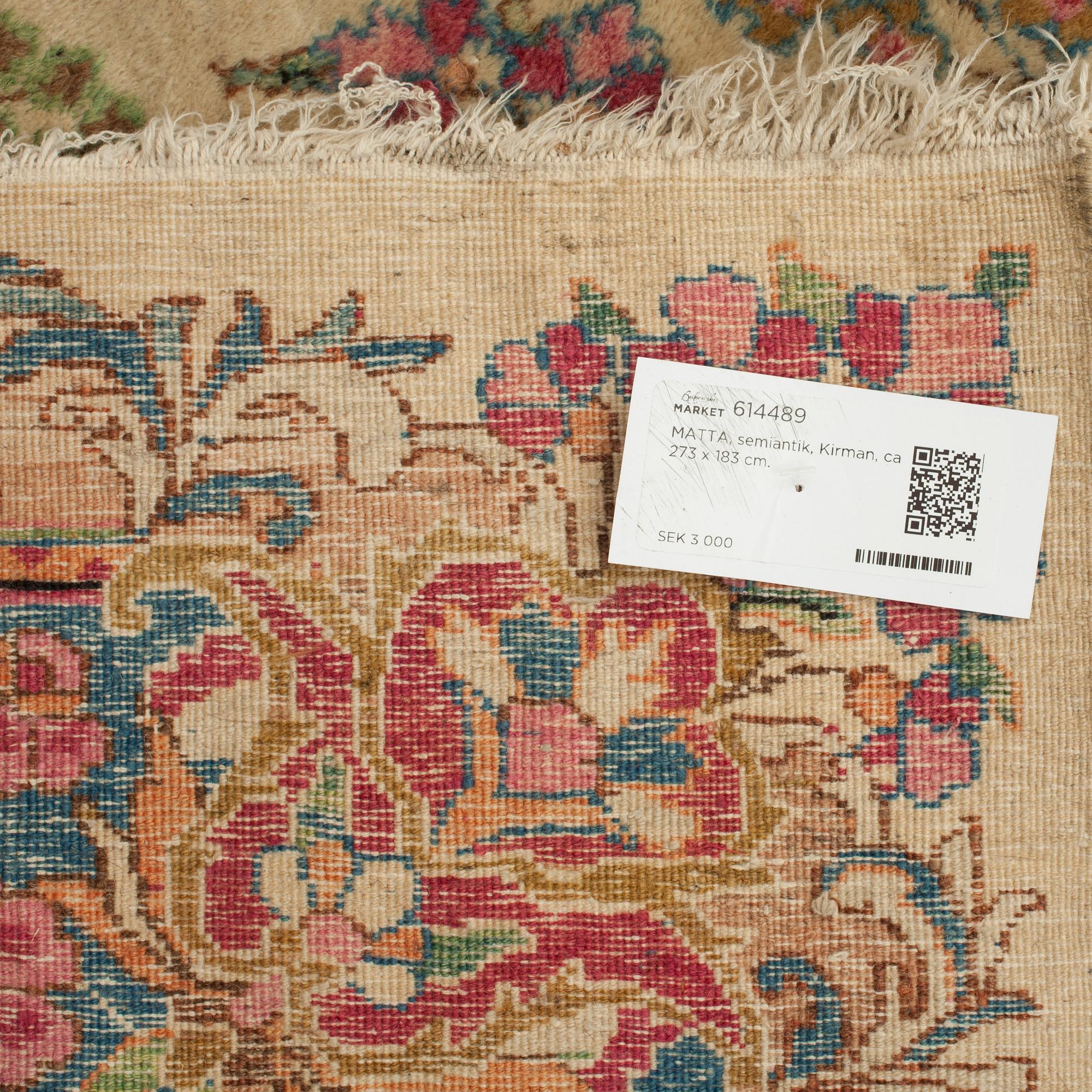 MATTA, semiantik, Kirman, ca 273 x 183 cm.