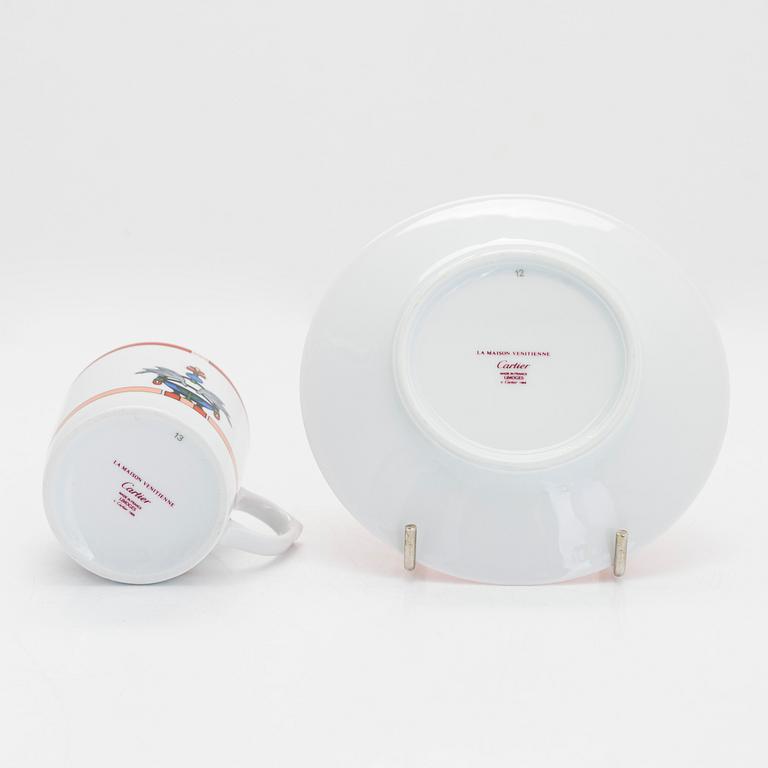 Cartier, An 11-piece tea service set 'La Maison Venitienne' Limoges, France 1989.