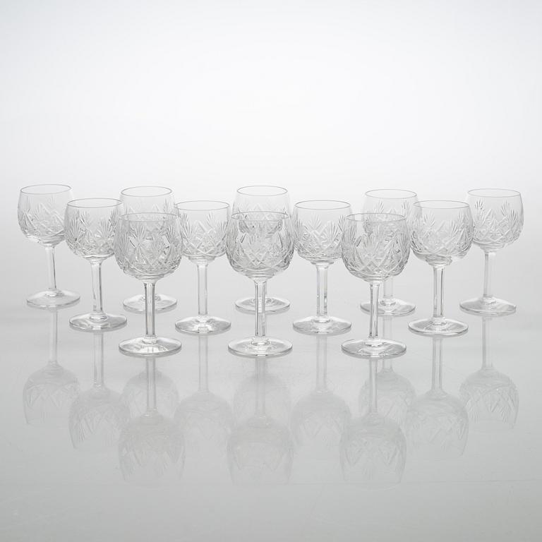 An 'Yrjö' crystal glassware set, 58 pieces, Riihimäen Lasi, Finland, latter half of the 20th century.