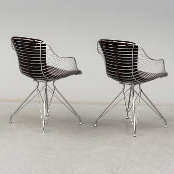 A pair of 'Wire' chairs by Overgaard & Dyrman, 21st Centruy.