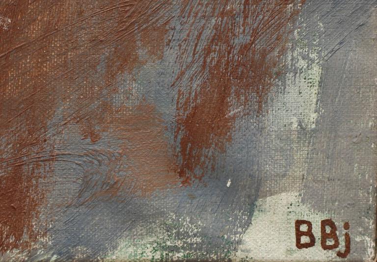 BENTE BJERREGAARD, olja på du, sign, a tergo dat -83.