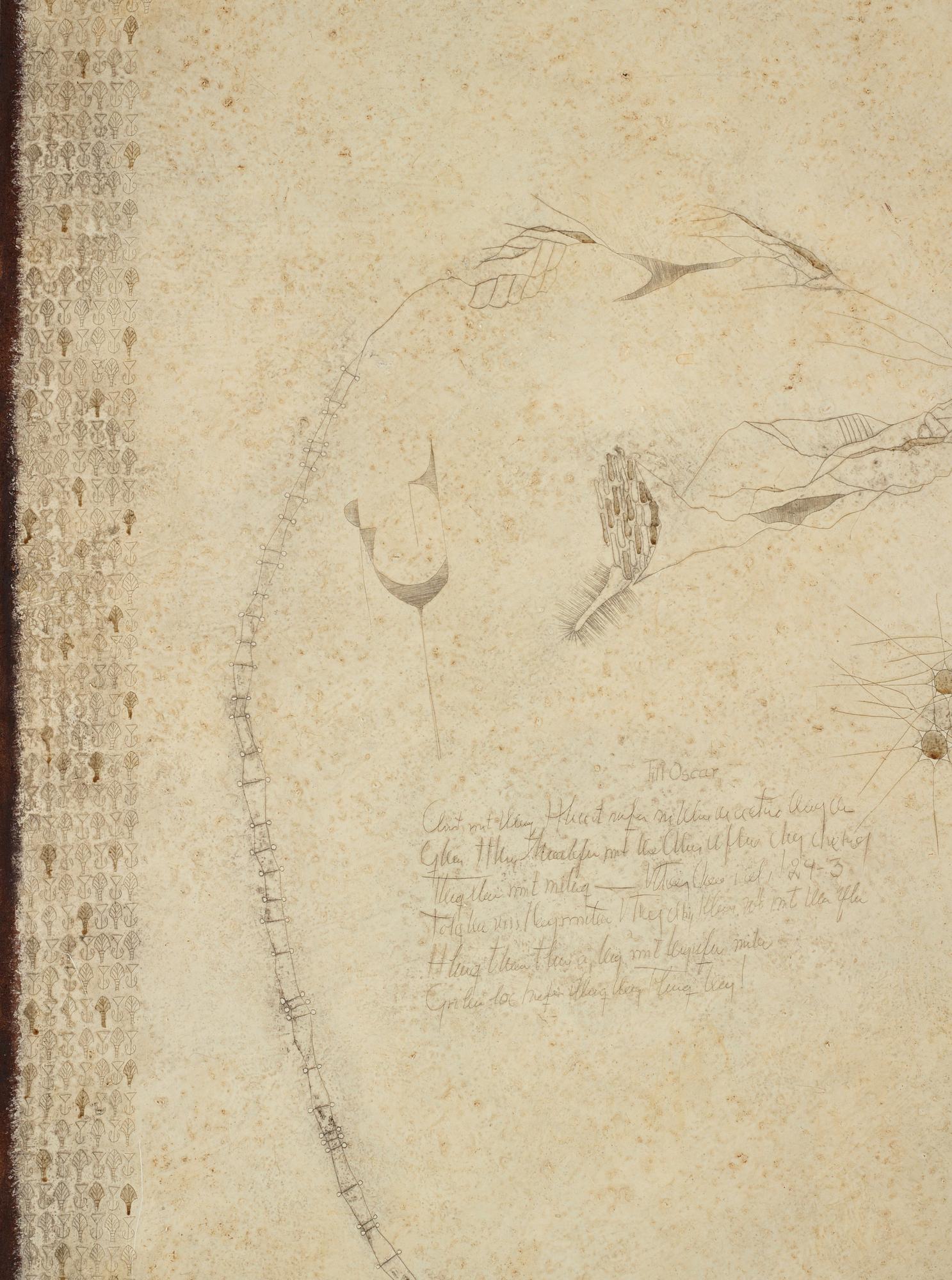 THEA EKSTRÖM, mixed media on paper laid down on panel, signed and dated 30 III 63.