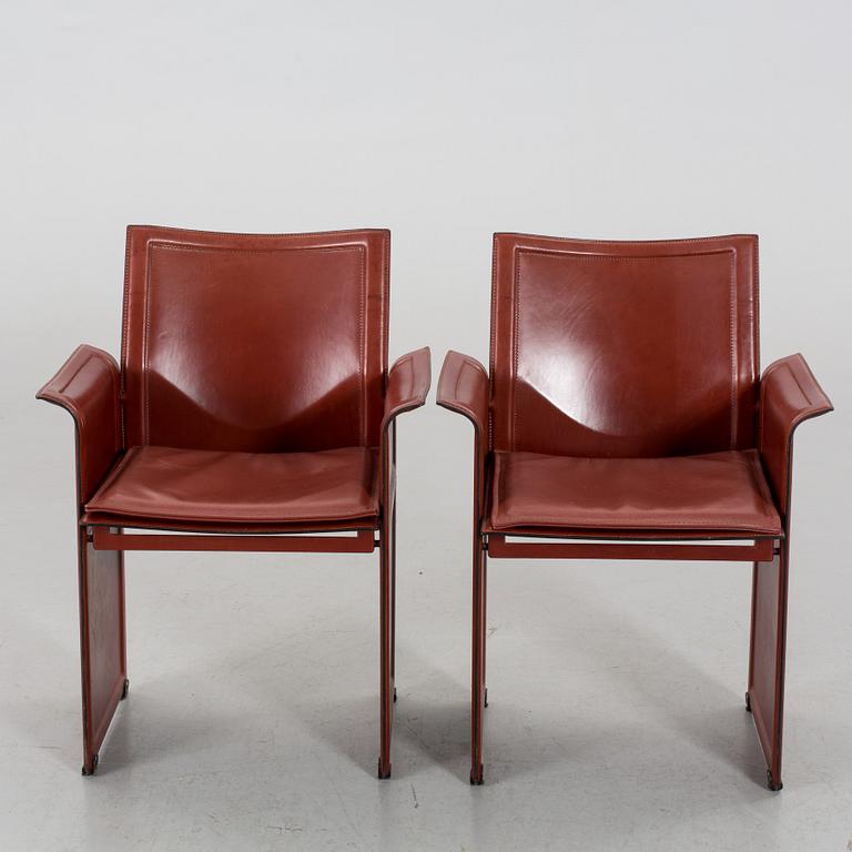 A PAIR OF "KORIUM" CHAIRS BY TITO AGNOLI, MATTEO GRASSI.