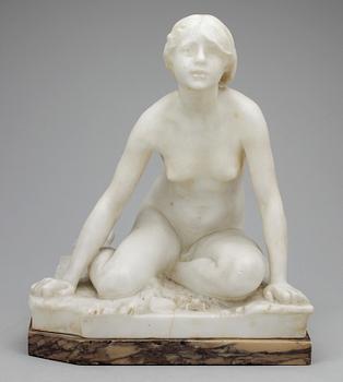 PER HASSELBERG, skulptur, alabaster, sign.