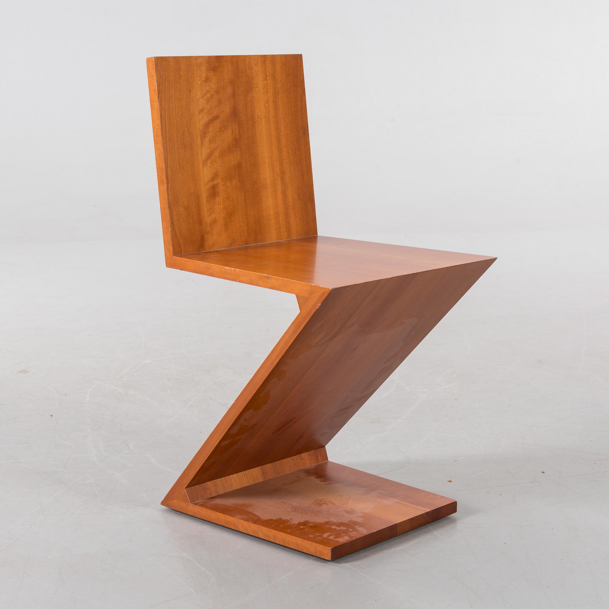GERRIT RIETVELD, chair, "z-chair/280 Zig zag", for Cassina, designed 1934.