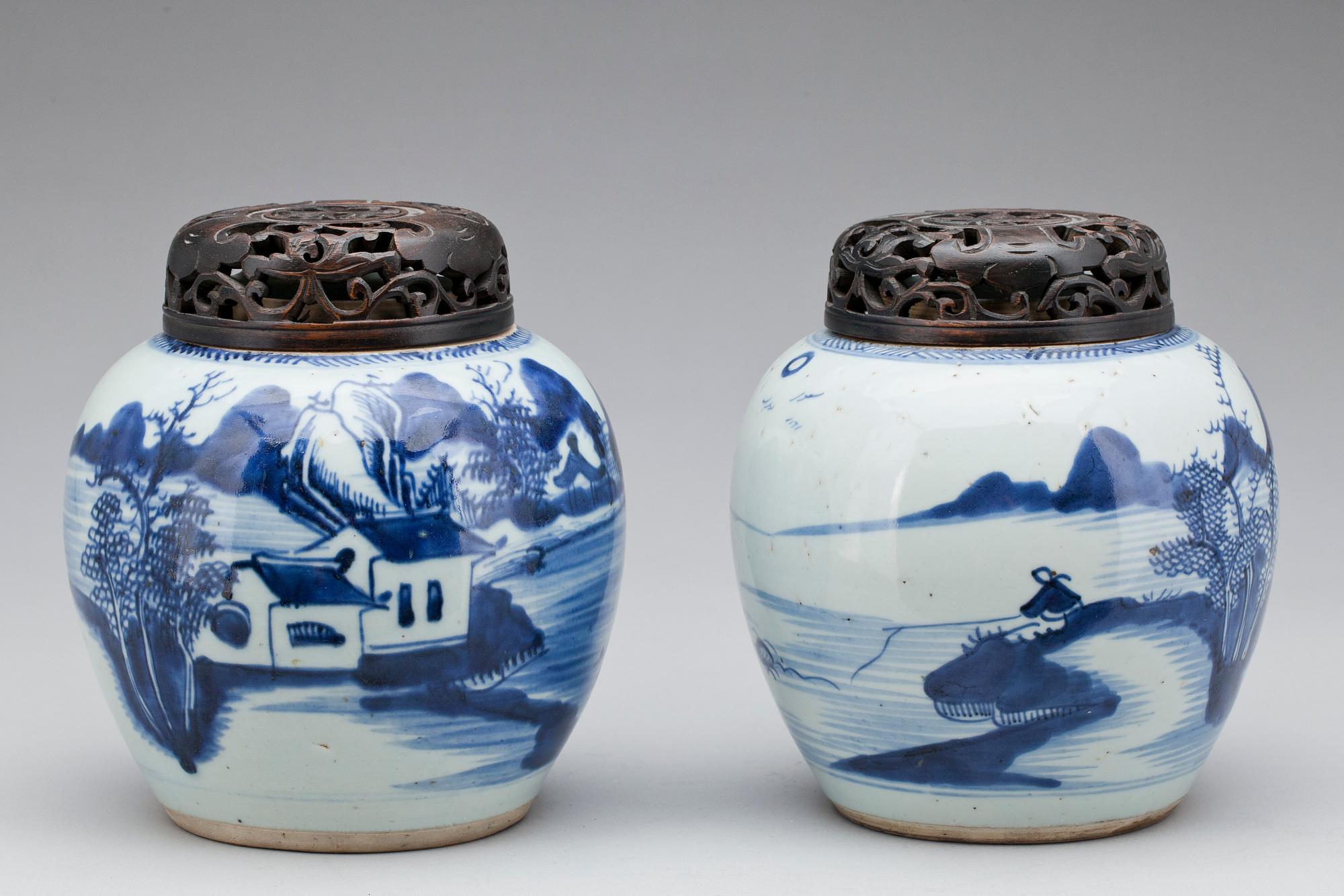 BOJANER, 2 st, snarlika, Kina, 1700/1800-tal.