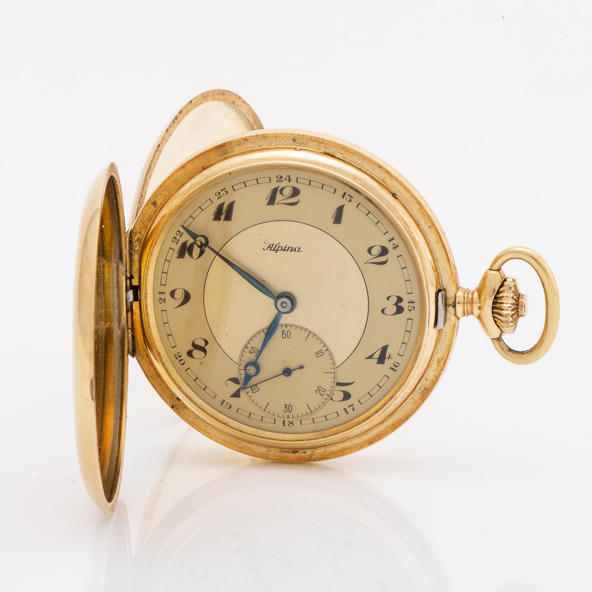 ALPINA, pocket watch, savonett, 51 mm.