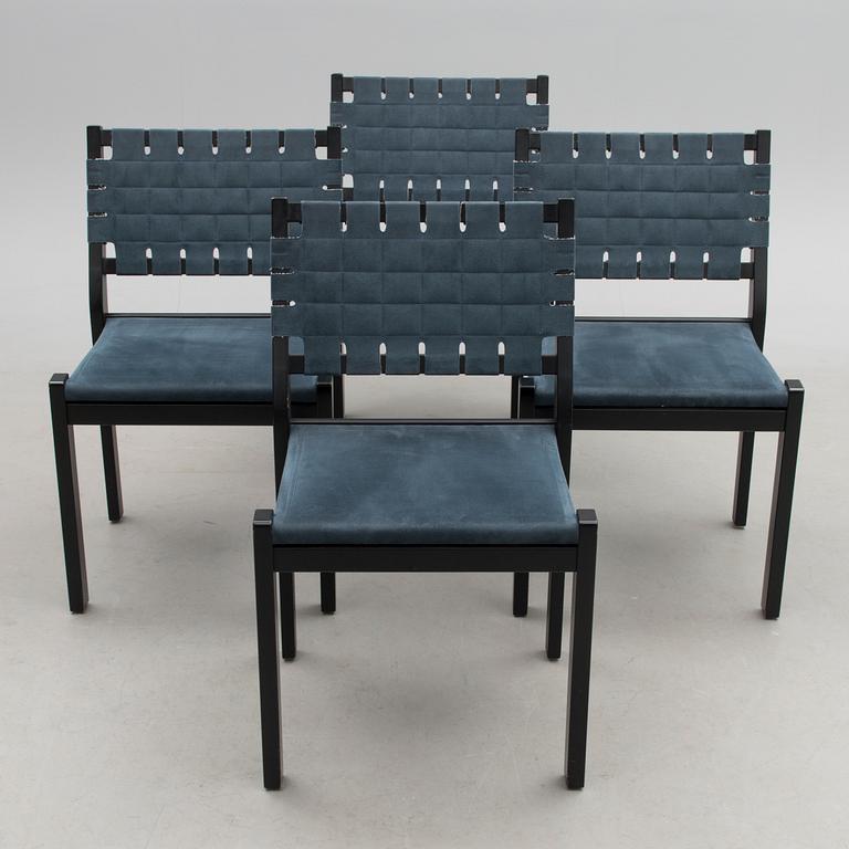 A Set of Four 611 Chairs by Artek, 2004.