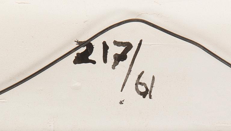 Karl Heinz Schultz-Köln, relief, stengods, signerad Schultz-Köln, numrerad 217/61.