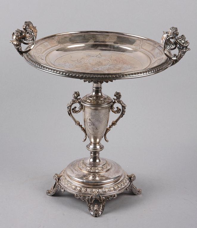 UPPSATSSKÅL, nysilver, nyrenässans, omkring 1900.