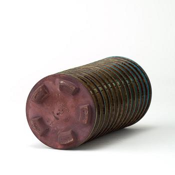 A Wilhelm Kåge Farsta stoneware vase, Gustavsberg studio, Sweden 1959.