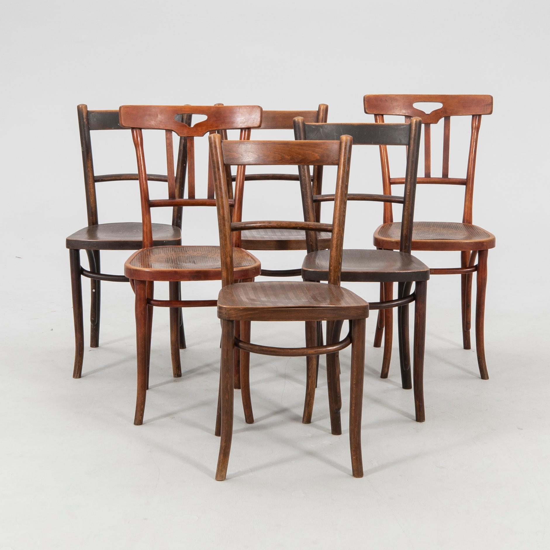 Stolar 6 st Thonet 1900-talets första hälft.