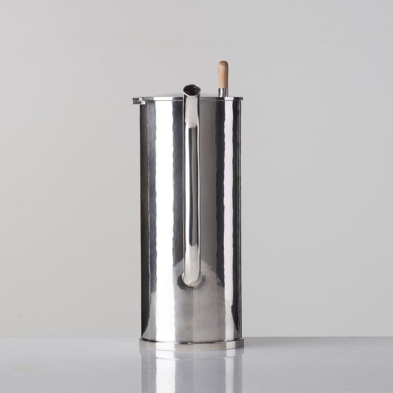 Sigurd Persson, kaffekanna, Stockholm 1984, smed Lars Munkhammar, sterling.