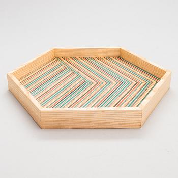 ALEKSI PUUSTINEN, 'Hexagon Tray', signed.