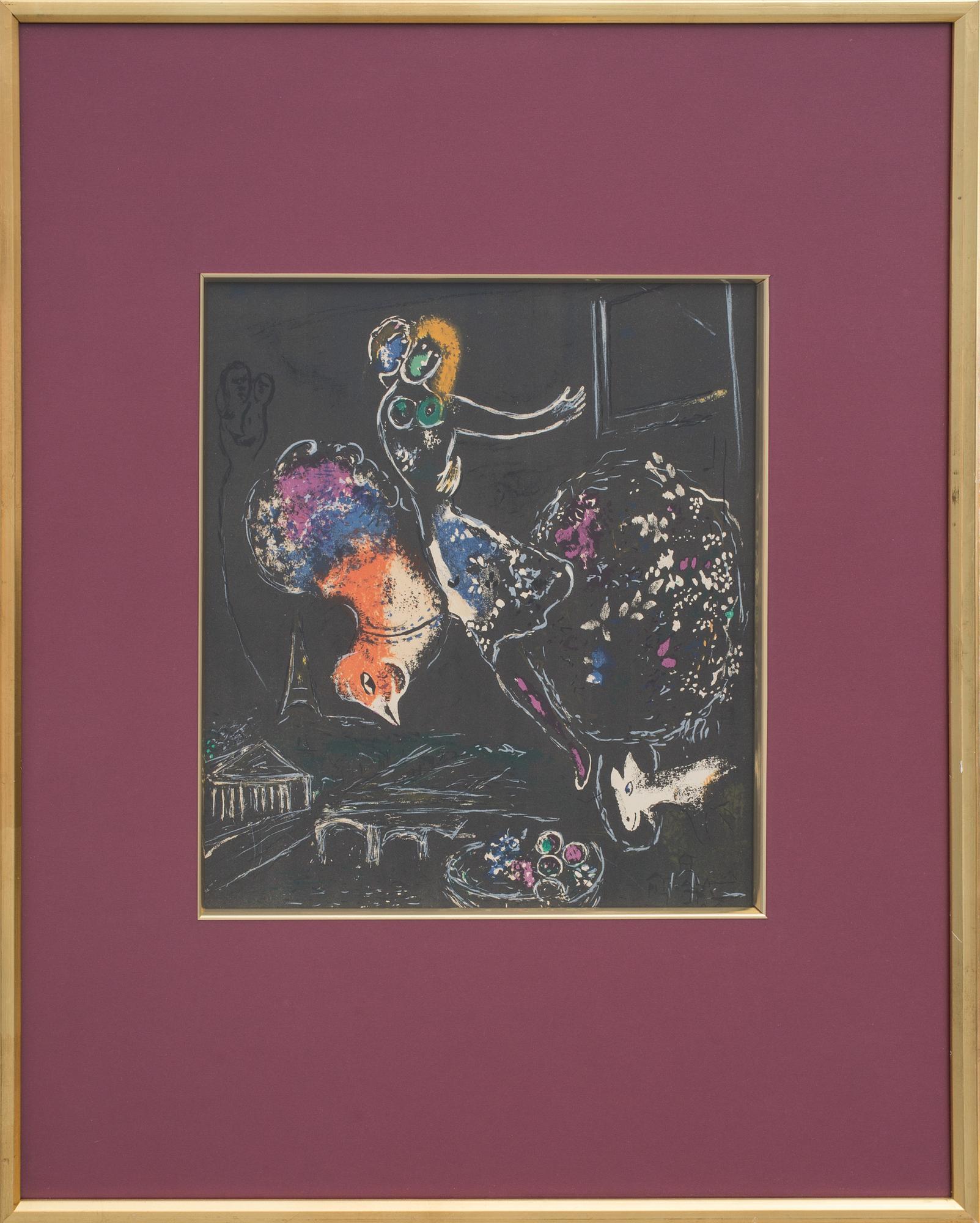 MARC CHAGALL, färglitografi, ej signerad.