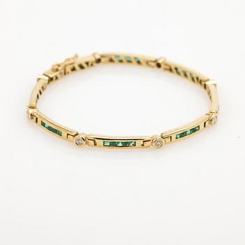 Necklace and bracelet, 18K, Old Orient.
