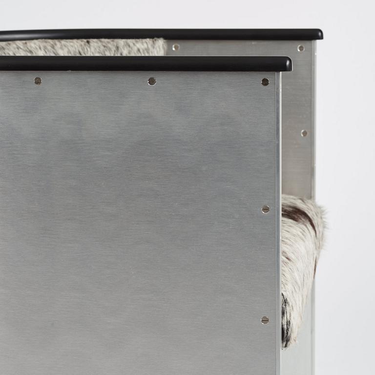 Mats Theselius, fåtöljer, ett par, "Aluminiumfåtölj", Källemo, Värnamo.