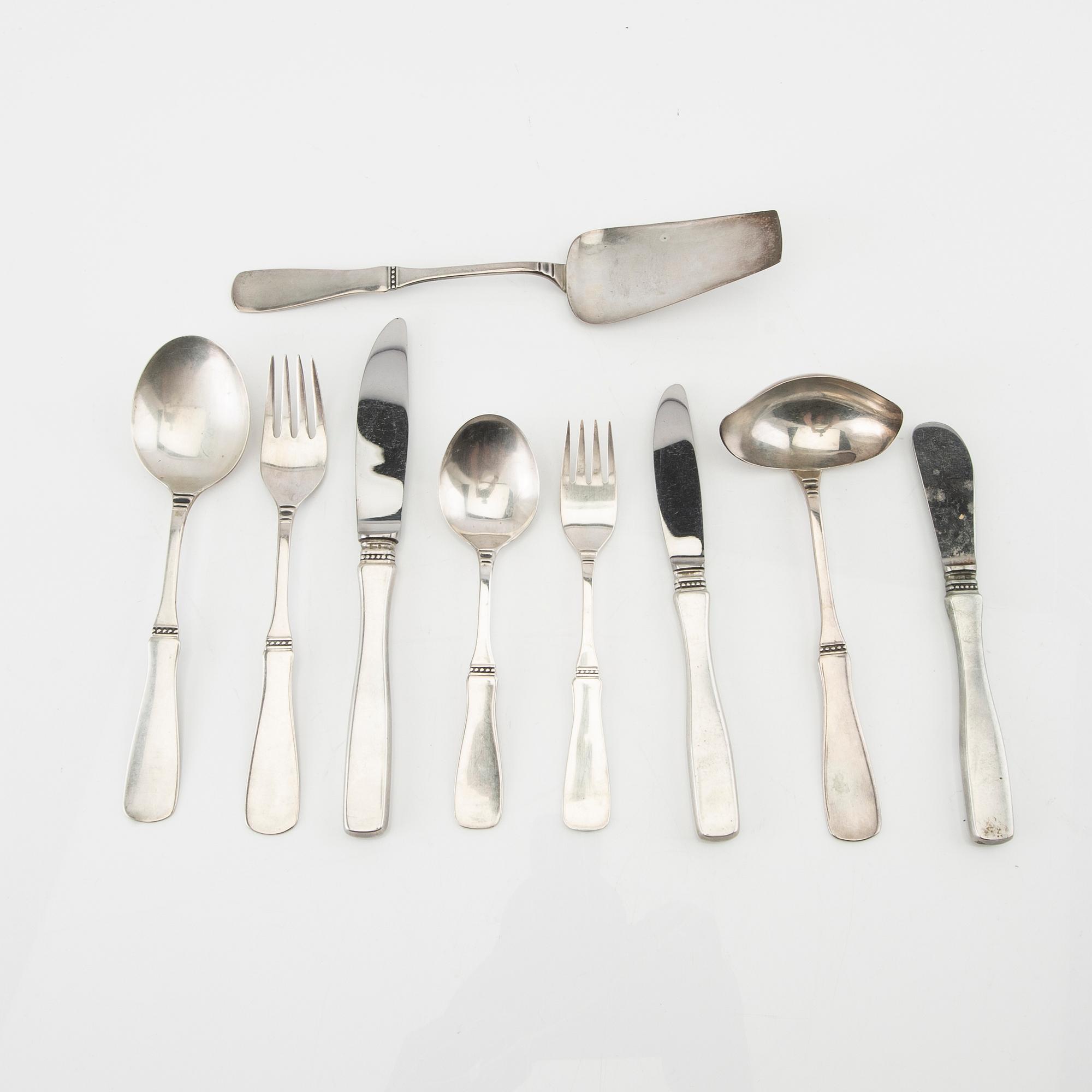 Bestick "Uppsala" ca 72 dlr silver MGAB Linköping 1970-tal.