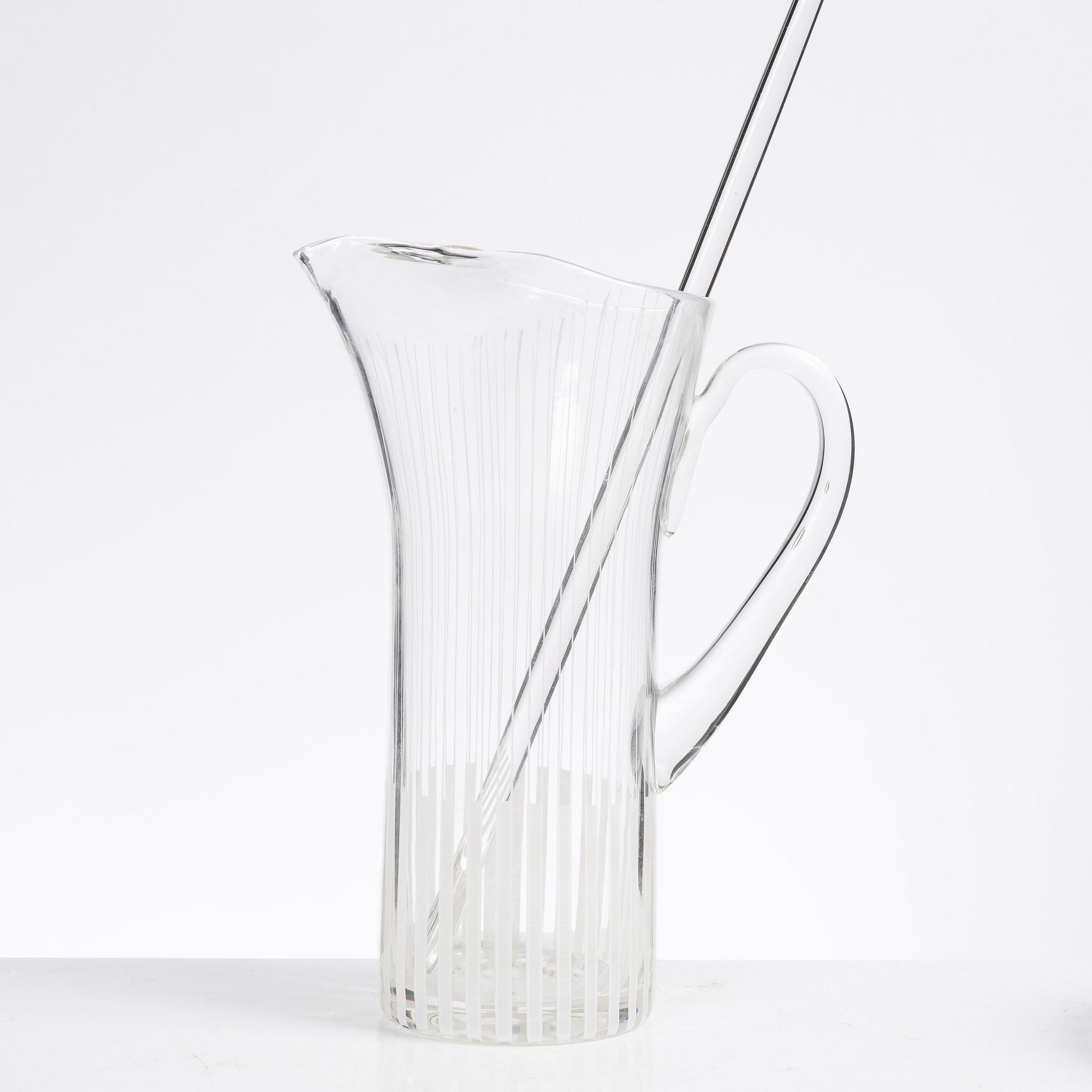 Bengt Orup, a 13-piece 'Strikt' glass service, Johansfors, mid-20th Century.