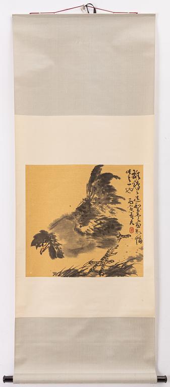 Kang Ning, ett par målningar, "Tupp".