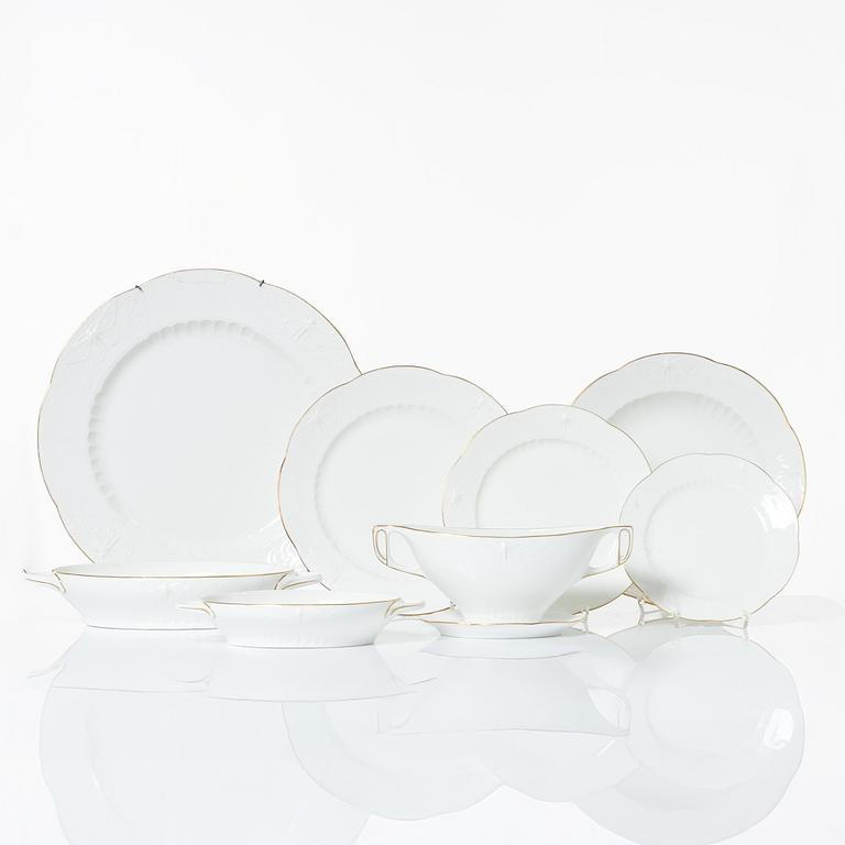 Alf Wallander, a 69 pieces dinner service, porcelain, "Fjäril", Rörstrand, early 20th century.