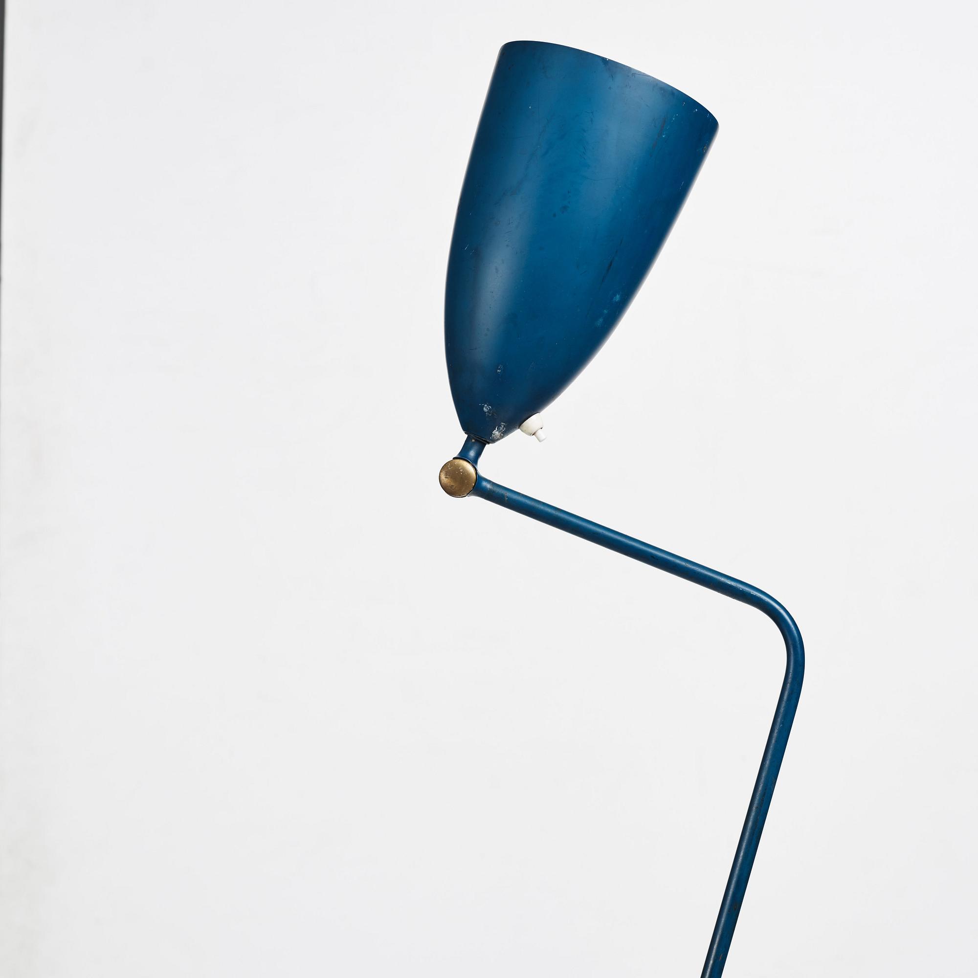 Greta Magnusson Grossman, a "G-33" (Grasshopper) floor light for Bergbom's, Malmö, Sweden 1950's.