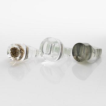 Siv Lagerström, three acrylic rings, 1970s.