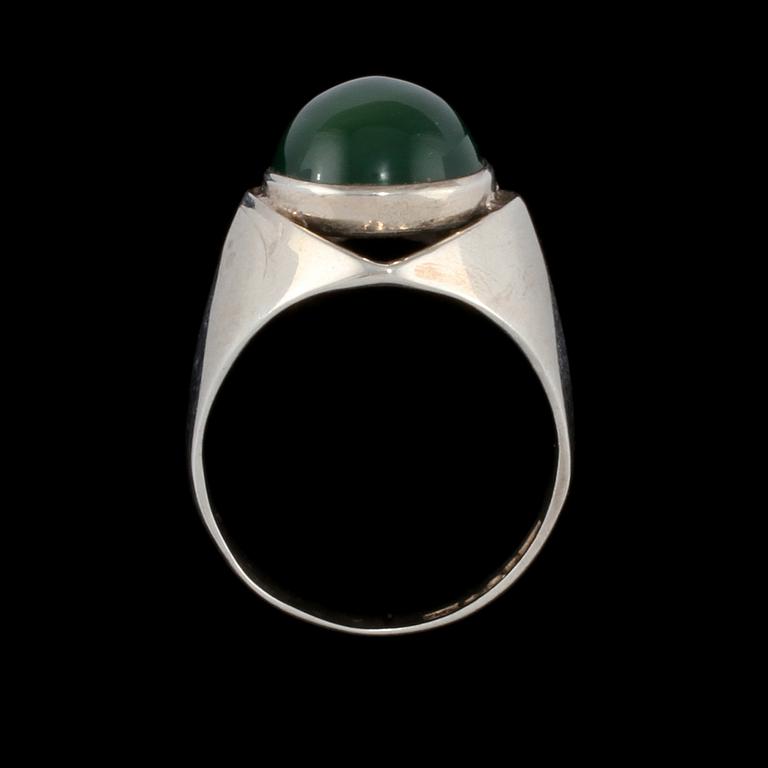 RING, silver, Kaplans, Stockholm, 1966. Vikt 5 g.