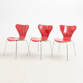 Arne Jacobsen, stolar, 6 st, "Sjuan", Fritz Hansen, Danmark, 1982.