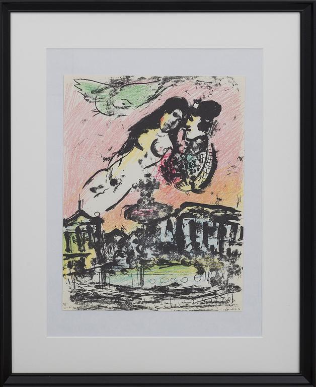 MARC CHAGALL, färglitografi, ur Chagall Lithographe II.