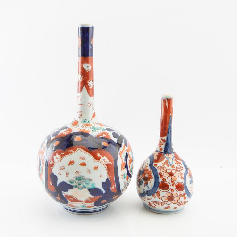 Vases 2 pcs urn and bowl Japan 20th century porcelain.
