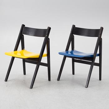 Hans J. Wegner, chairs, 3 pcs, "Politiken", Getama, Denmark.