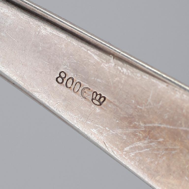 BESTICK, 27 delar, silver 800, 1900-tal. Vikt ca 1473 g.