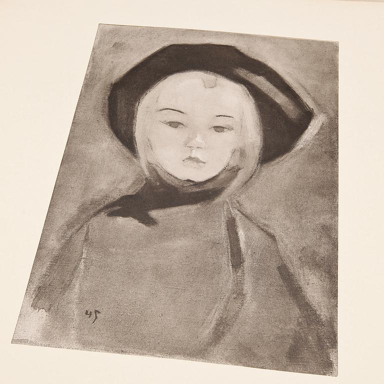 HELENE SCHJERFBECK, mapp med 48 reproduktioner, Gotthard Johansson, numrerad 63/500, Nordisk Rotogravyr Stockholm 1945.