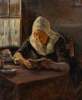 Hildegard Thorell, "Läsande gumma".