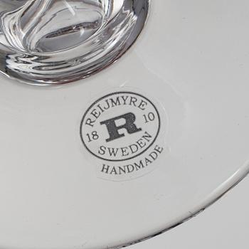 VINGLAS, 6 st, klarglas, "Antik", Reijmyre Glasbruk.