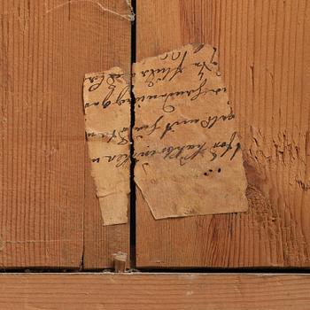 A Gustavian giltwood mirror, Stockholm, late 18th century.