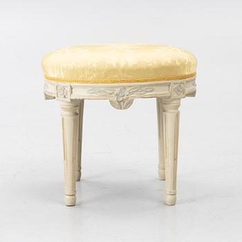 Gustavian stool, late 18th century.