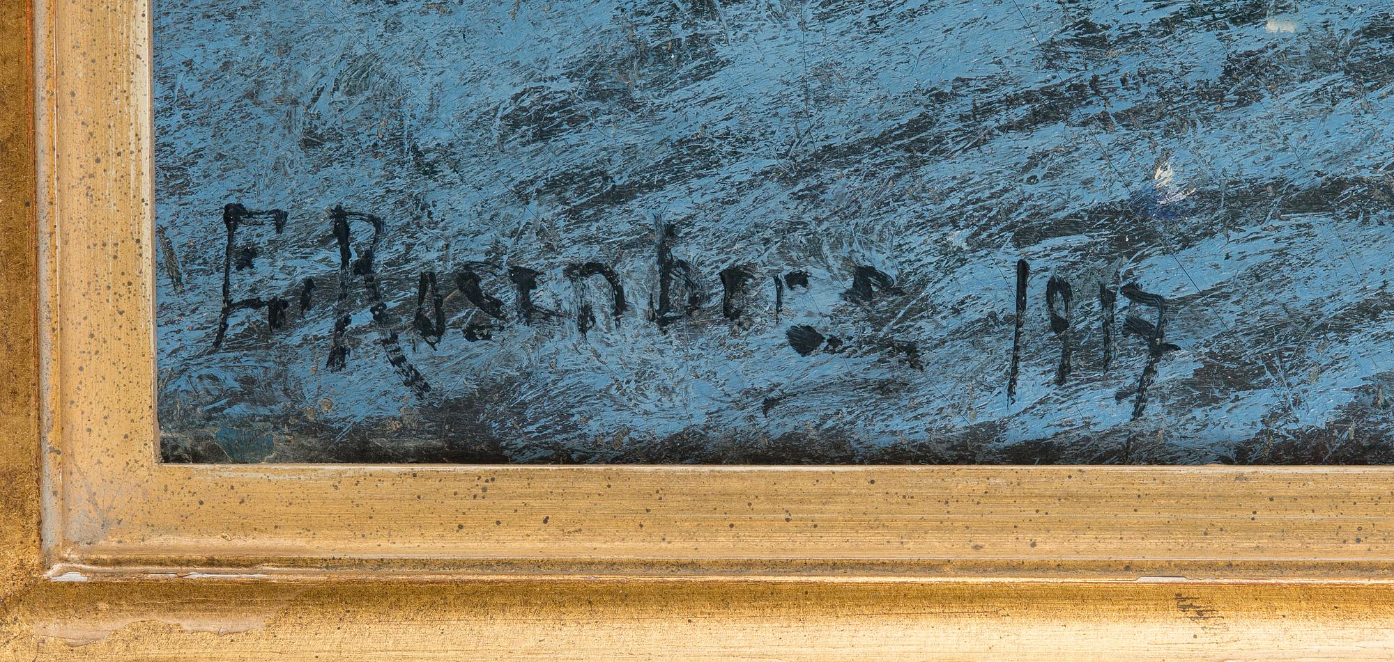 Edvard Rosenberg, olja på duk, signerad och daterad 1917.