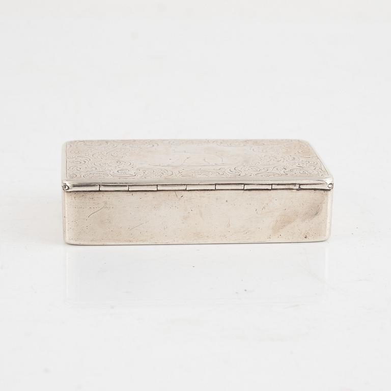 A Swedish Silver Snuff Box, 1846.