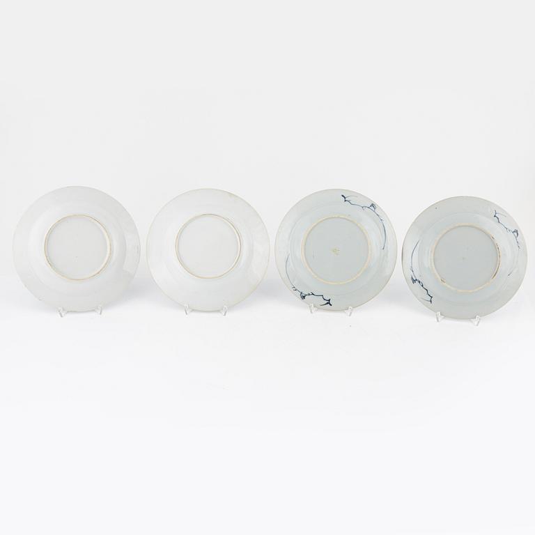 Twelve porcelain plates, China, Qianlong (1736-95).