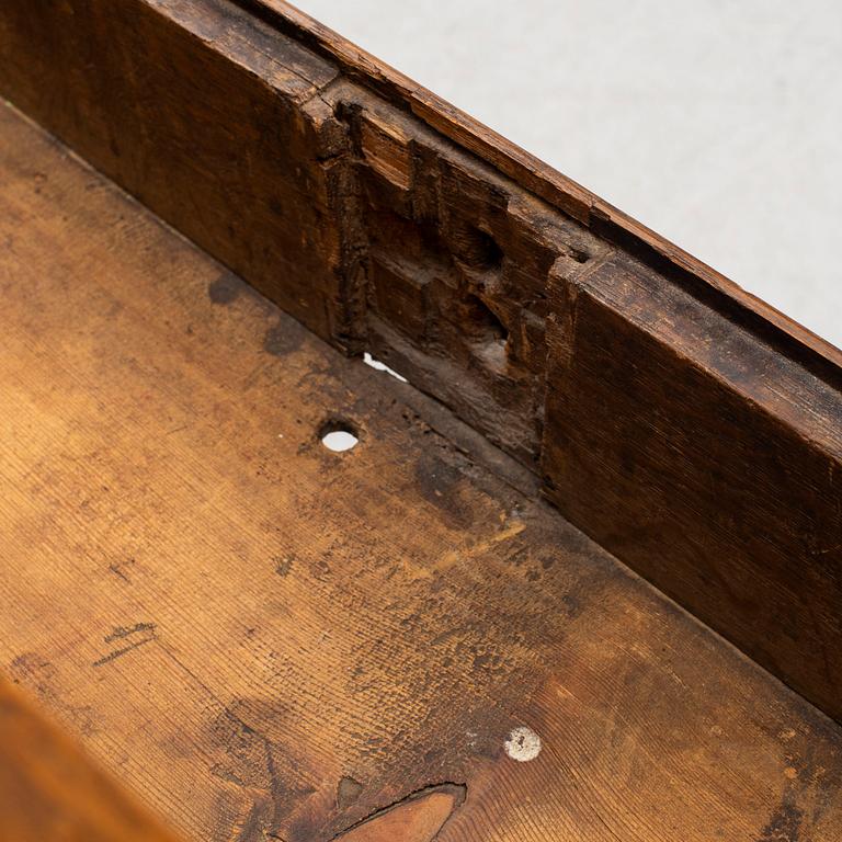 A mid 18th century oak secretaire.